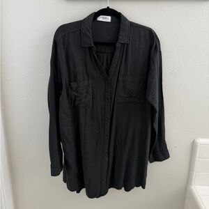 CJLA linen button down in black - new
